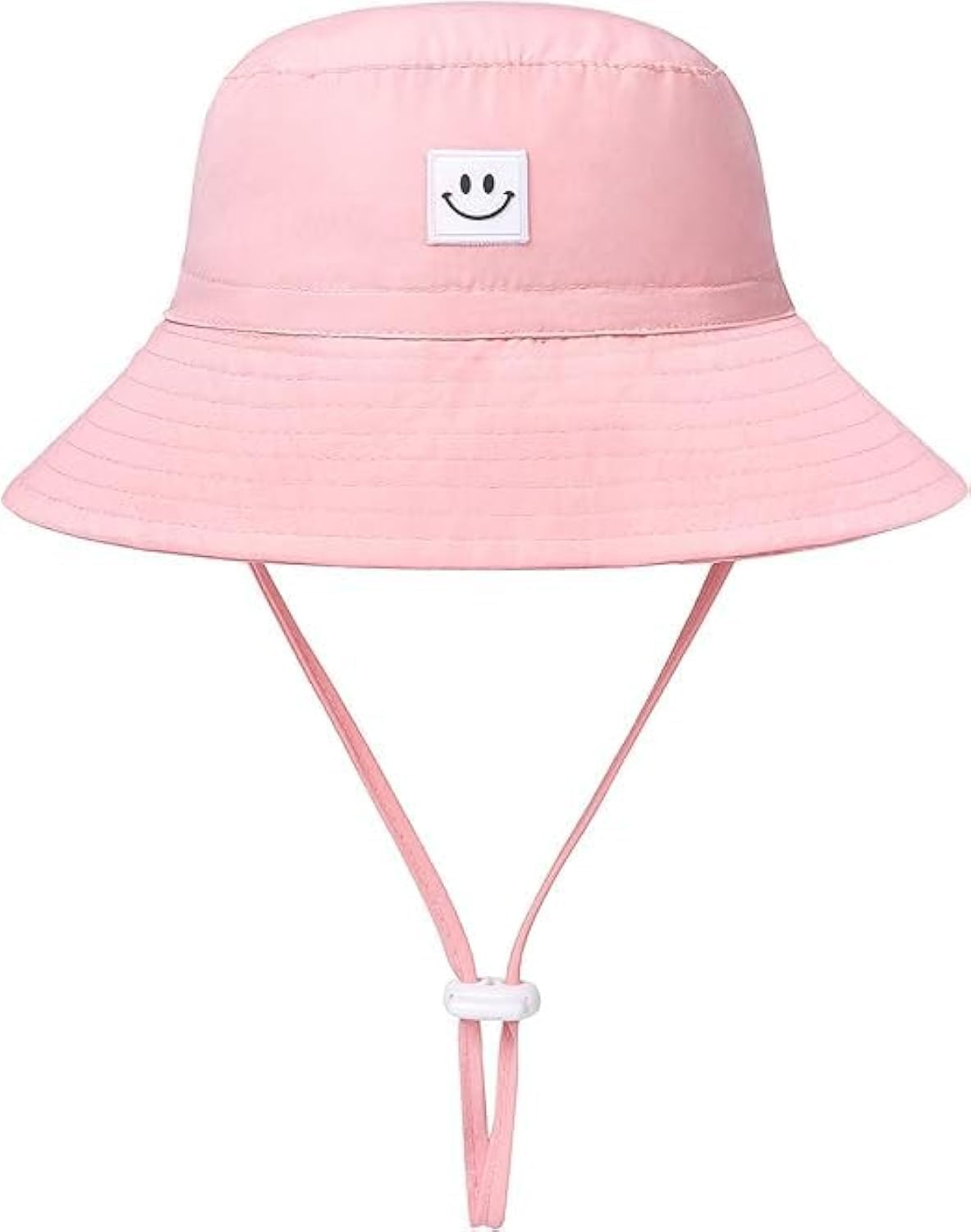 MOTRAIN Baby Sun Hat Smile Face for Boys Girls, Toddler UPF 50+ Sun Protective Bucket Hat, Summer Outdoor Adjustable Beach Cap for 2-6 Years Kids Girl Boy Pink image number 2
