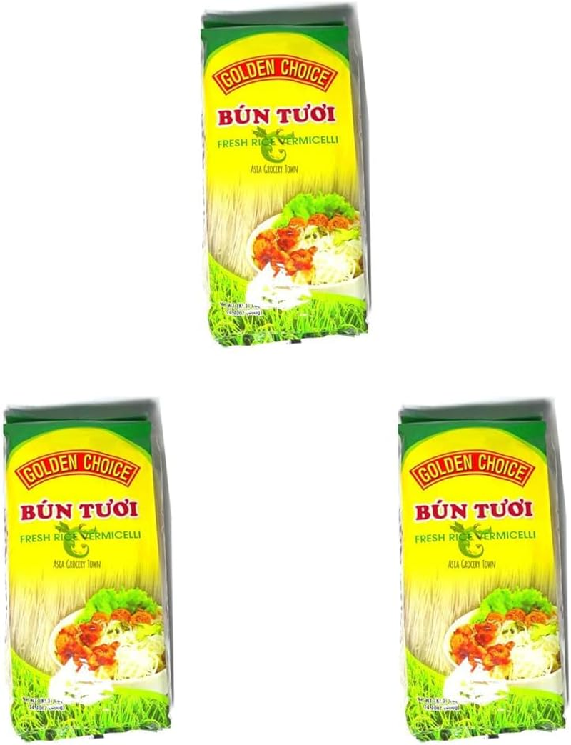 Golden Choice Bun Tuoi Vermicelli Noodles | Authentic Asian Food Made with Natural Ingredients | Perfect for Soups and Stir Fry Dishes | 400G Packet image number 1