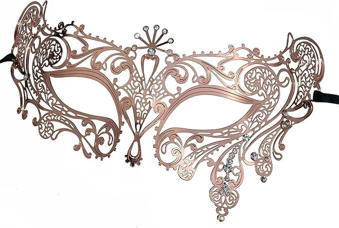 Women'S Laser Cut Metal Halloween Mardi Gras Party Mask image number 1