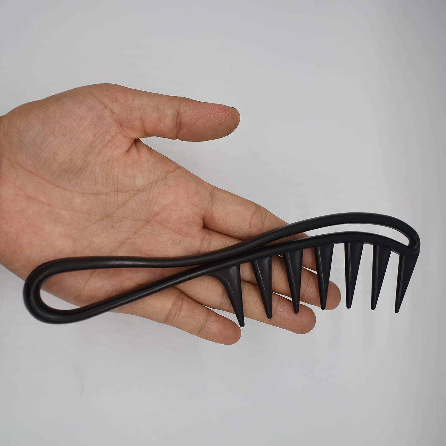 Professional Wide Tooth Shark Combs, Curly Hair Comb, Afro Hair Comb, Large Hairdressing Comb for Salon Barber Comb Hair Styling Comb, Black image number 3