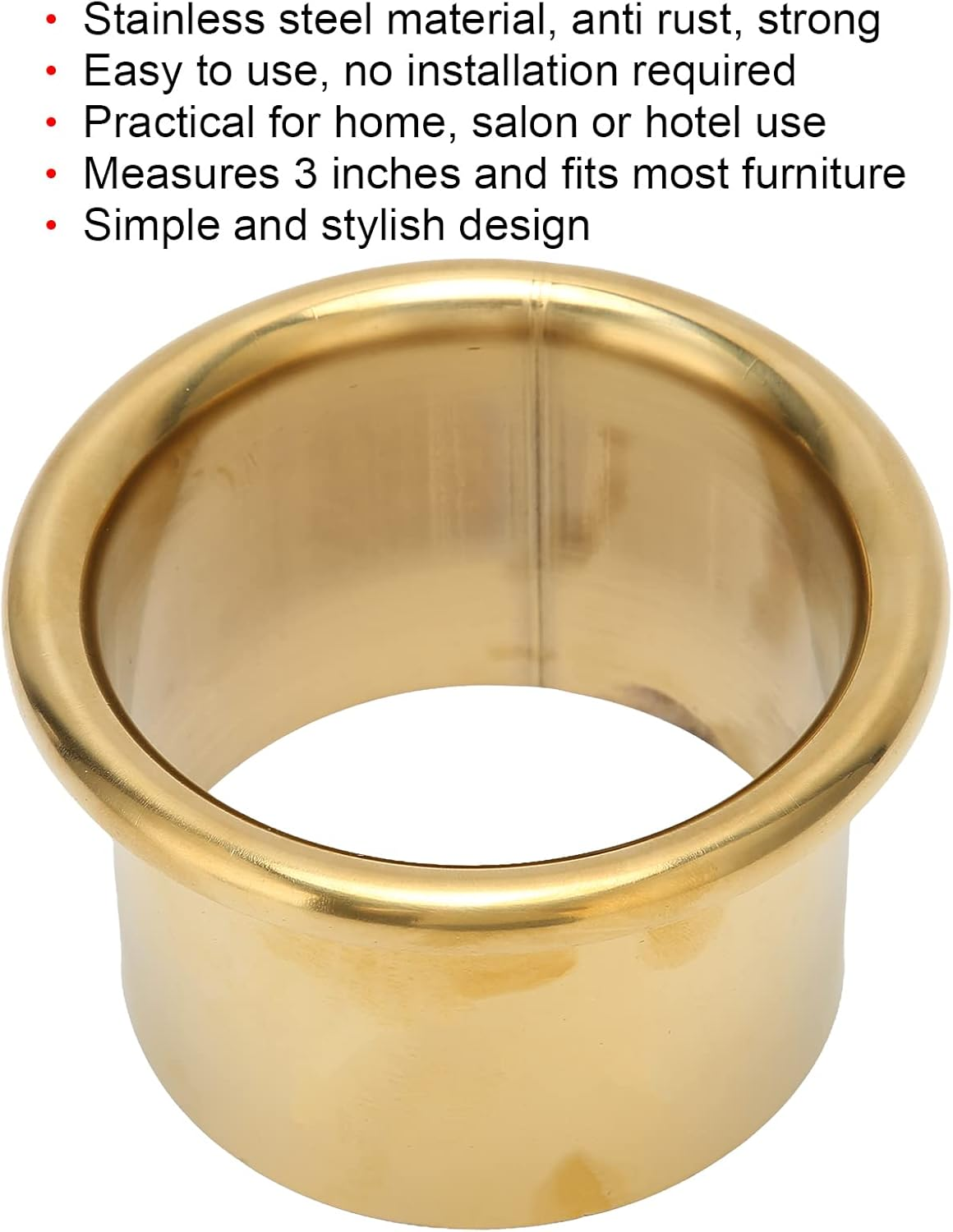 Hair Dryer Holder, Hair Dryer, Hair Dryer Holder, Rustproof, Solid Stainless Steel, Hair Dryer Stand for Bathroom, Hotel (Gold) image number 2