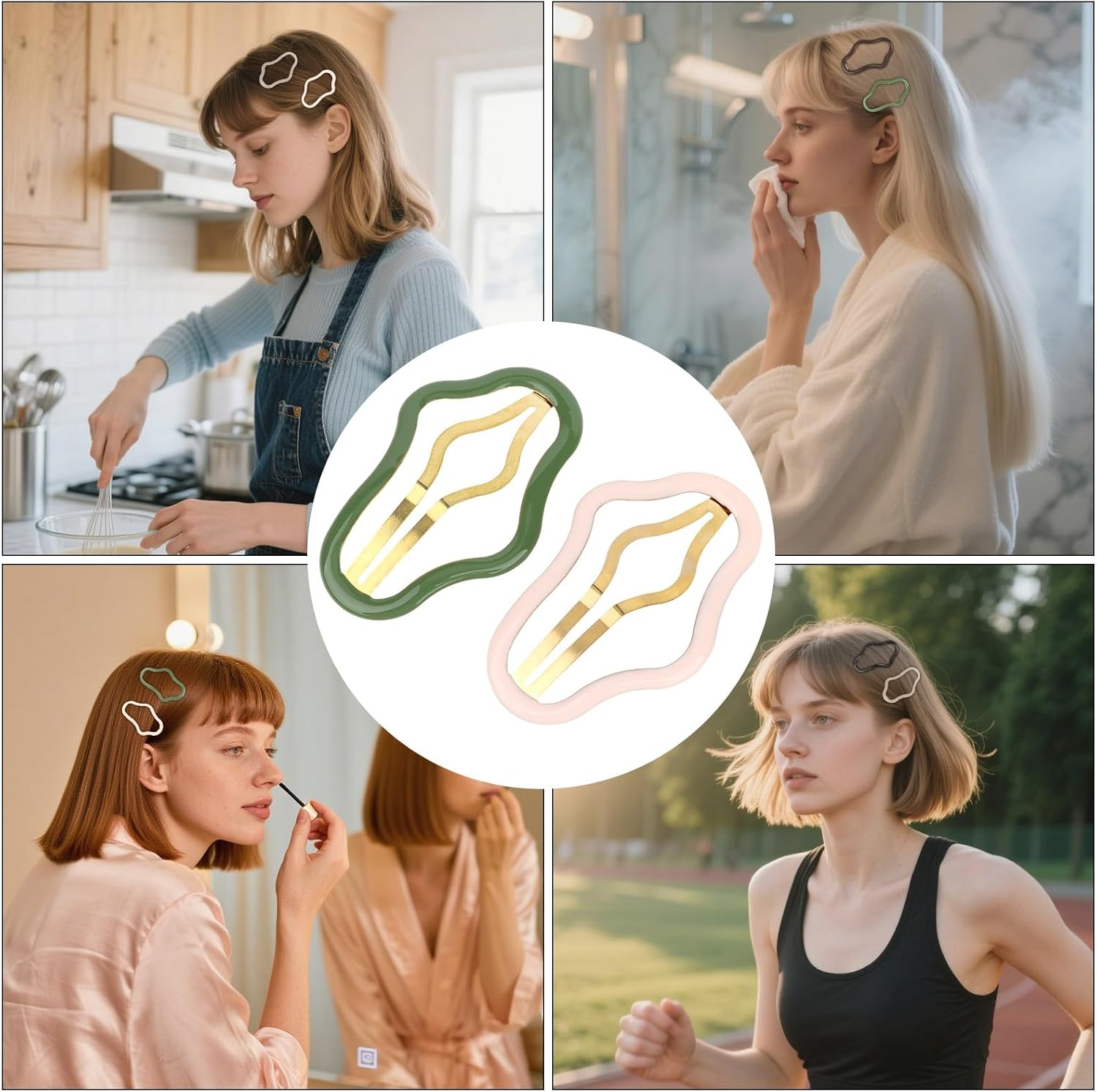 Srotmirw Women'S Hair Clips, 10 Pieces Cloud Shaped Hair Accessories for Women and Girls Daily to Choose image number 5