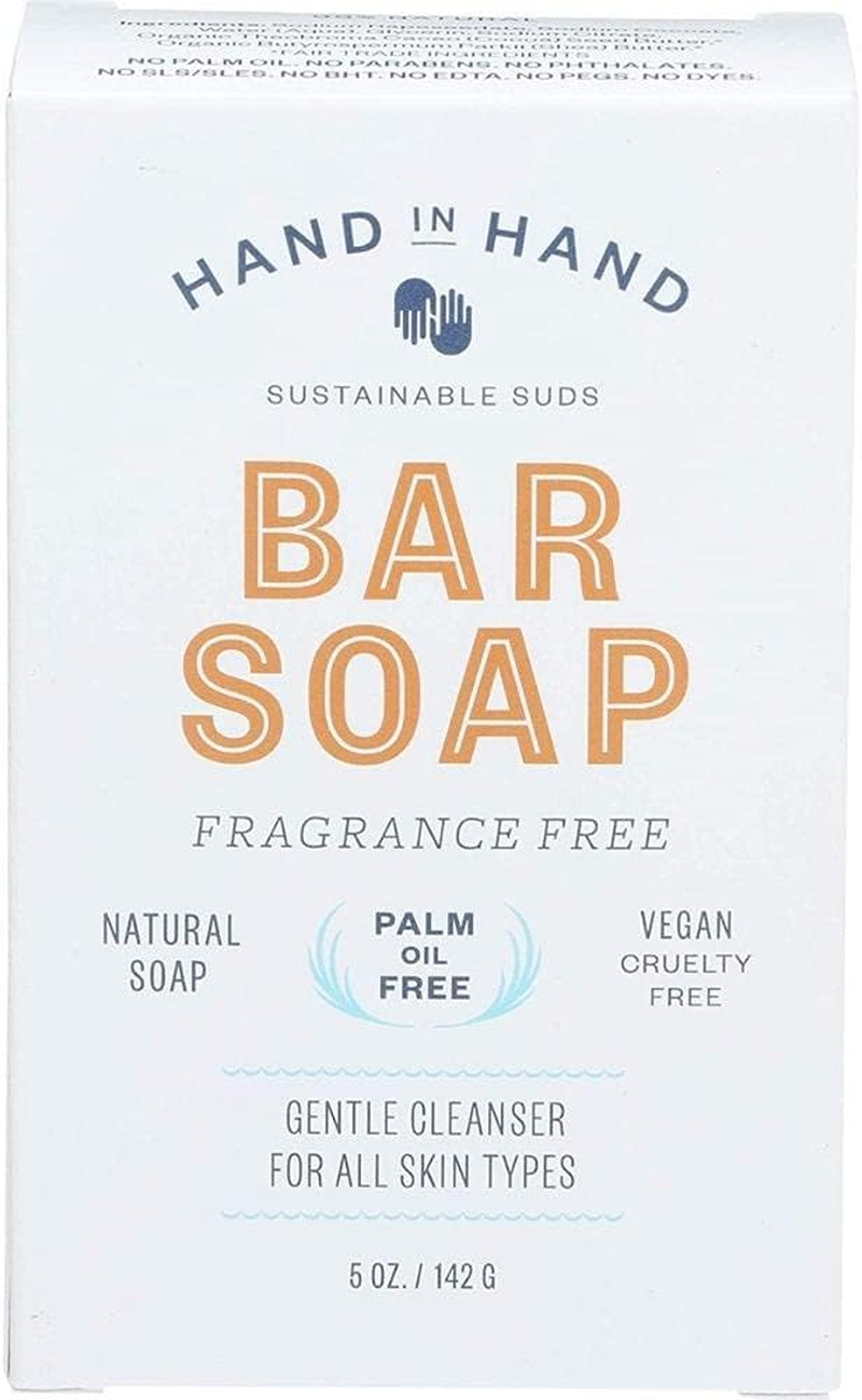 HAND in HAND SOAP Fragrance Free Bar Soap, 5 OZ