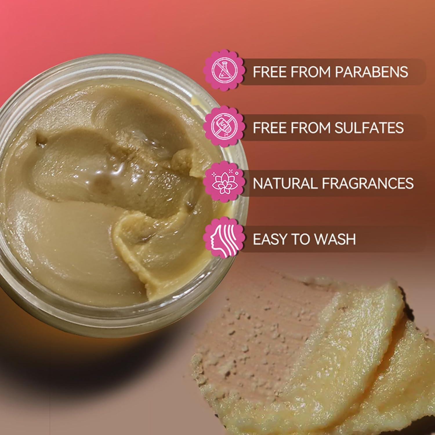 Hair Butter with 100 Pure Raw Oil, Natural Hair Cream Suitable for Repairing Damaged Hair, Nourishing Thin Hair, Applies to Everyone image number 4