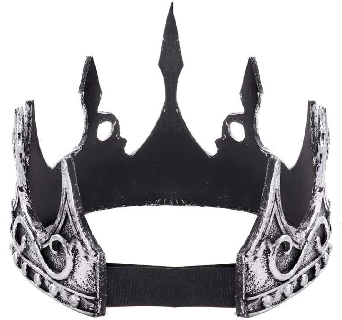 King Crown Props，Medieval Royal Crown Costume Accessories, Birthday Party Holiday Decoration Props Ancient Silver，Ancient Gold image number 2