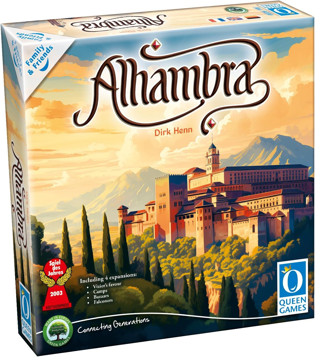 Queen Games Alhambra Board Game for 2-6 Players, Ages 8+, Compact Edition image number 1