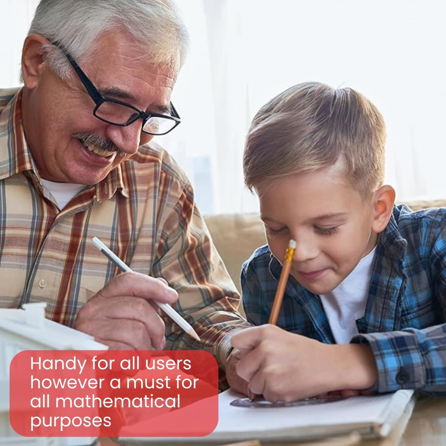 Premier Stationery Math Geometry Set | 9 Piece Kit | Includes Ruler, Compass & Protractor | Durable Metal Storage Case | Ideal for Students, Teachers & Office Use. image number 4