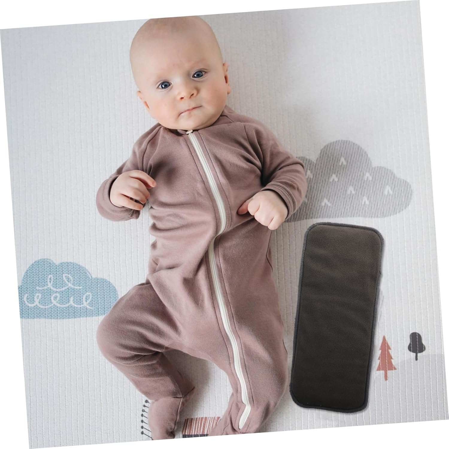 5Pcs Bamboo Diaper Pads Inserts Changing Liners Water-Soluble Odor-Reducing Breathable Comfortable Non-Toxic for Newborns