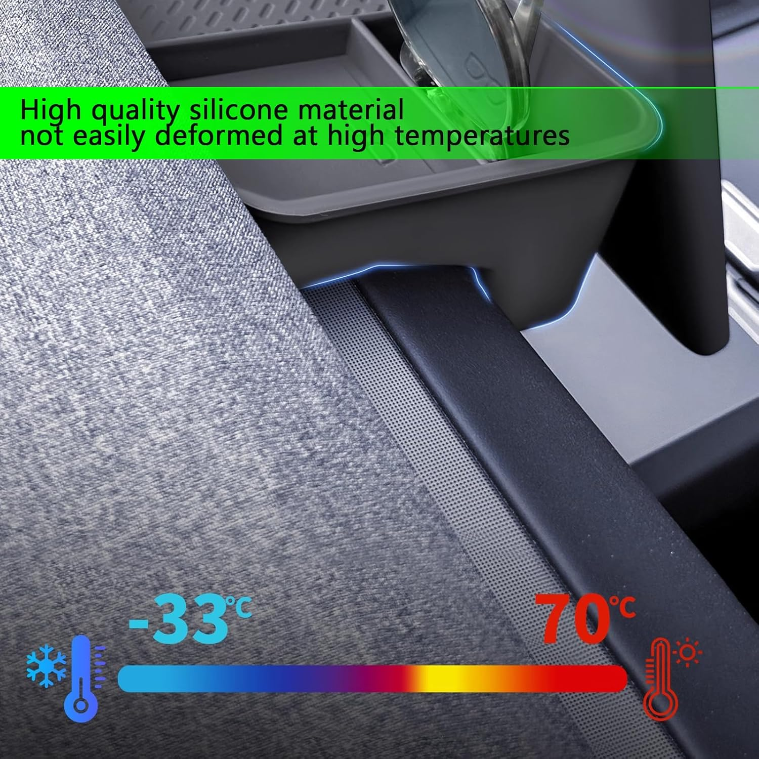 Yhcdsea for 2024-2026 Tesla Model 3 Highland and 2025 2026 Tesla Model Y Juniper Center Console Organizer behind Screen Storage Box Dashboard Hidden Tray Interior Accessories image number 4