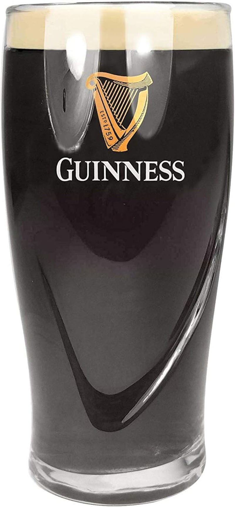 M.E.G Cards & Gifts Guinness Official Merchandise Embossed Pint Beer Glass (Set of 4) image number 3
