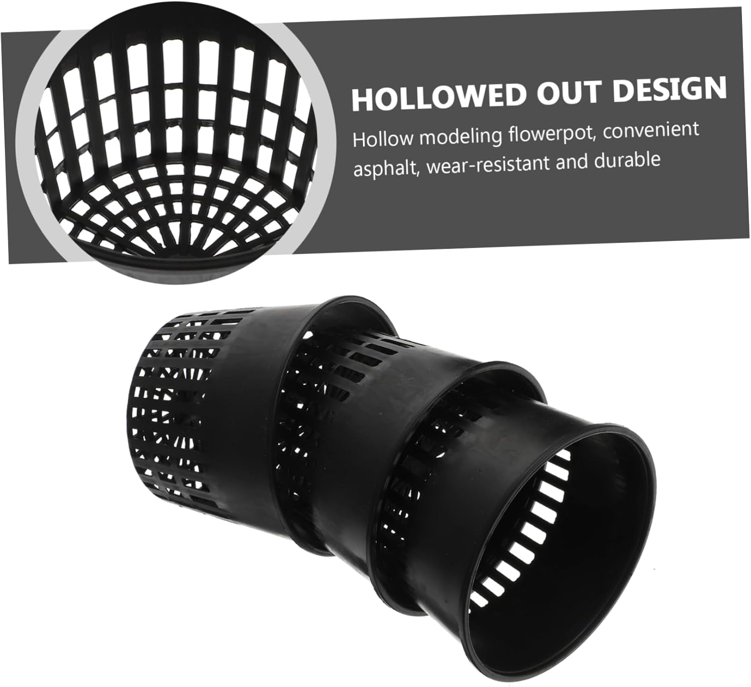 Kisangel 30Pcs Hydroponic Plant Baskets Root Control Net Pots Soilless Gardening Plastic Mesh Containers for Outdoor Seedling Cultivation and Vegetable Planting image number 1