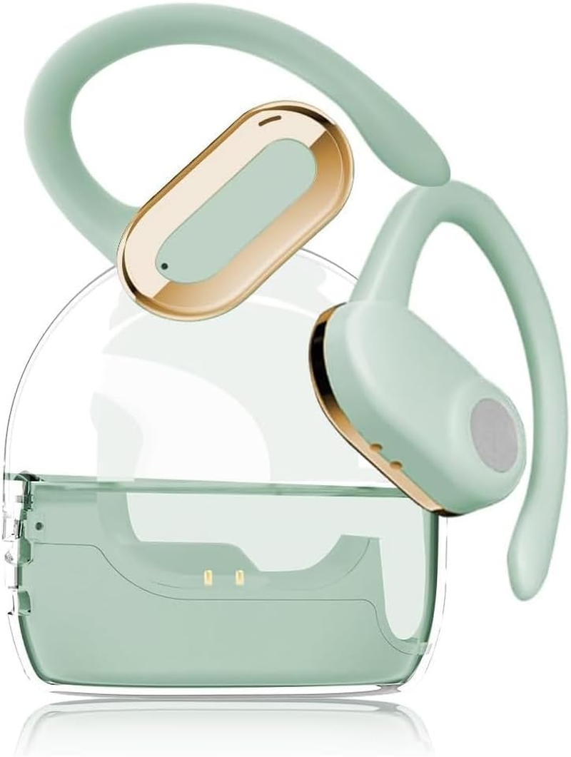 Slub Open Ear Bluetooth Headset, Bluetooth Wireless Sports Headset, Air Lining, Bluetooth 5.3, IPX5 Waterproof for Running, Fitness and Gaming (Black)