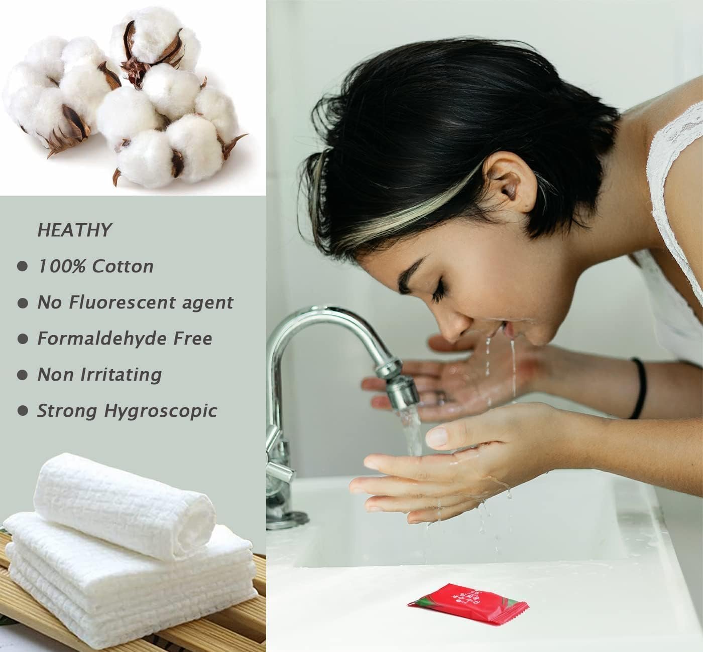 40Pieces Compressed Towels, Mini Towel, Portable Disposable Washcloths, Adults, Absorbent Refreshing Cloths, Handtuc Hpills for Travel, Sports, Camping, Home, Salon, Hotels image number 4