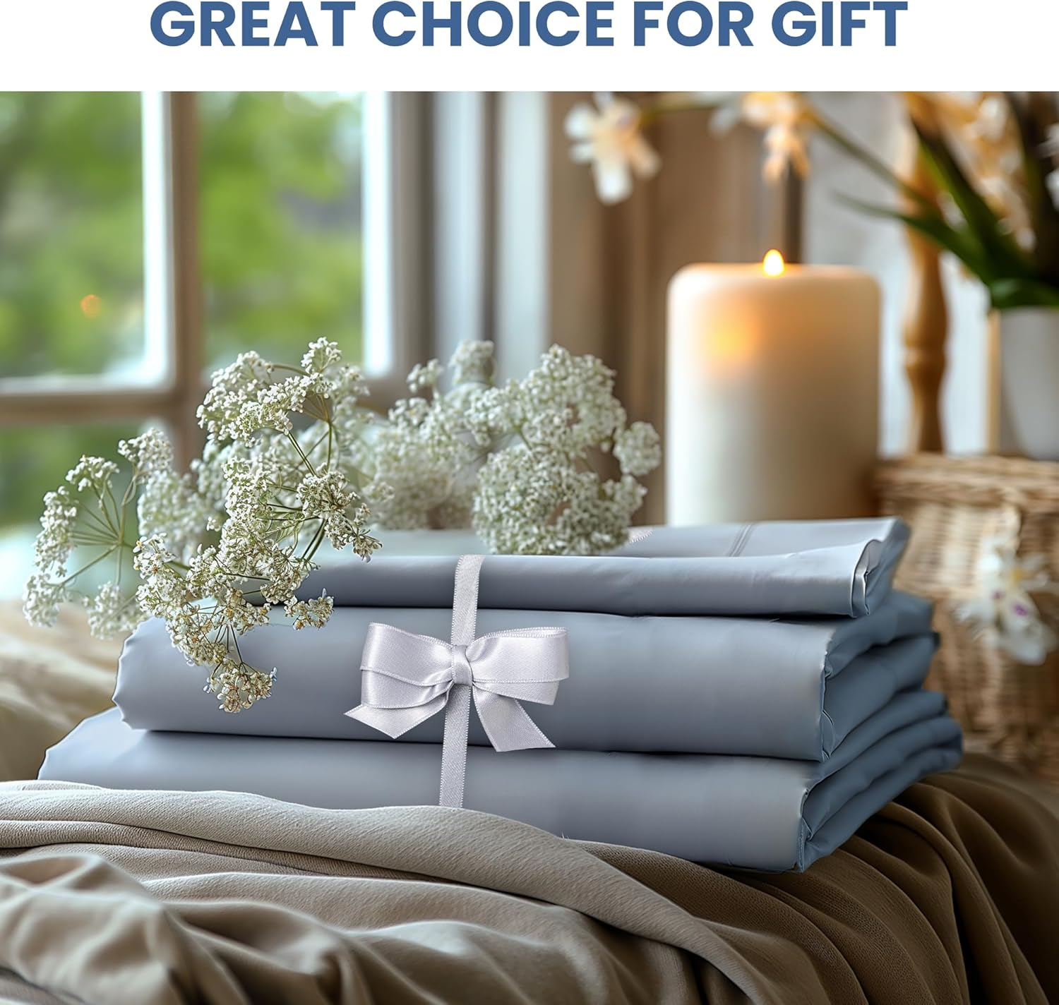 Simple Deluxe Queen Size 4 Piece Sheet Set, Lightweight Super Soft Easy Care Microfiber - Comfy Breathable, Cooling Bedding Sheets with Deep Pocket, Shrinkage and Fade Resistant, Hotel Luxury, Blue image number 3