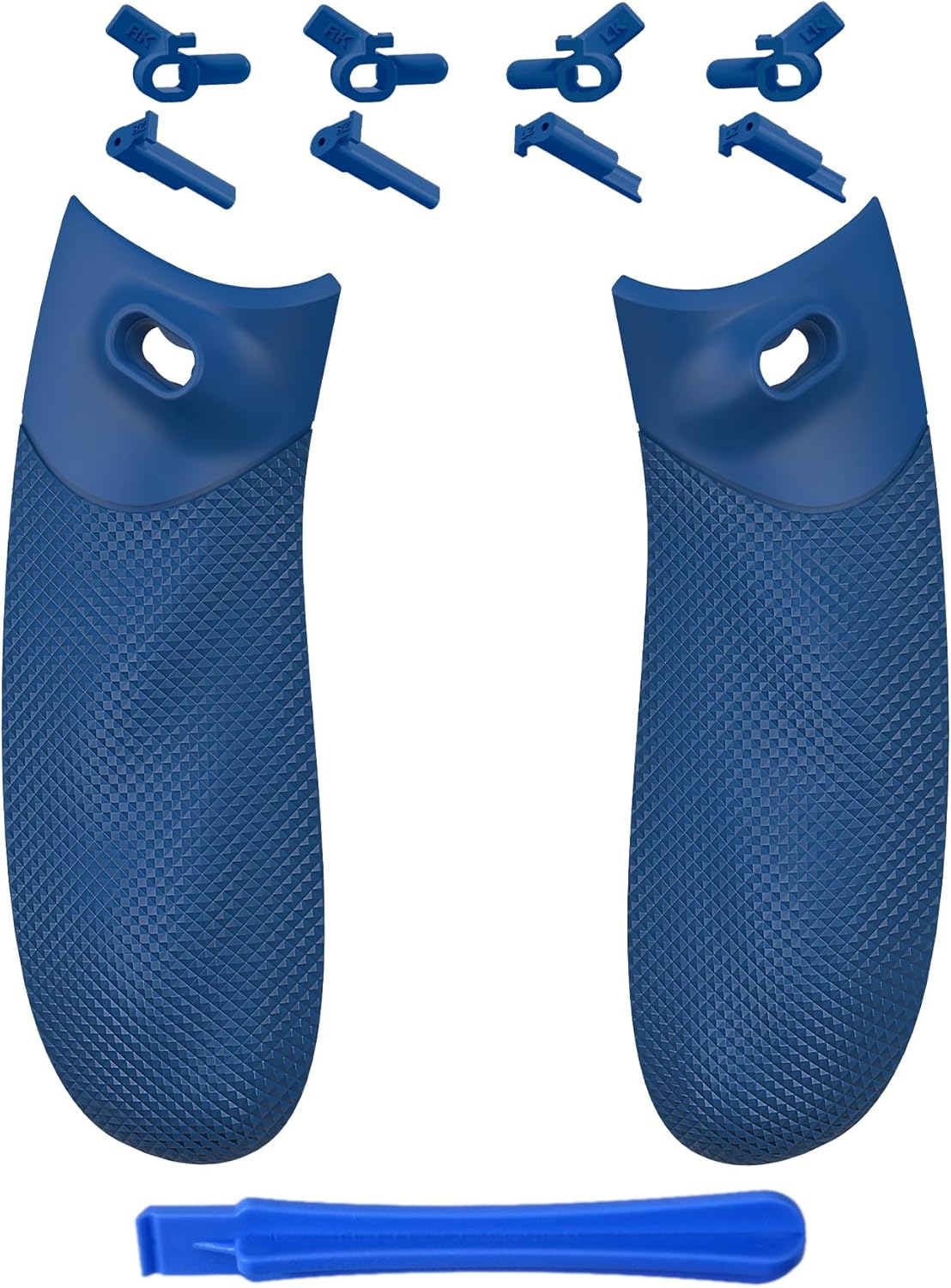 Extremerate Flexor Rubberized Side Rails Grips Trigger Stop Kit for Xbox Series X/S Controller, Anti-Slip Ergonomic Trigger Stopper Handle Grips for Xbox Core Controller &ndash; Yale Blue image number 1
