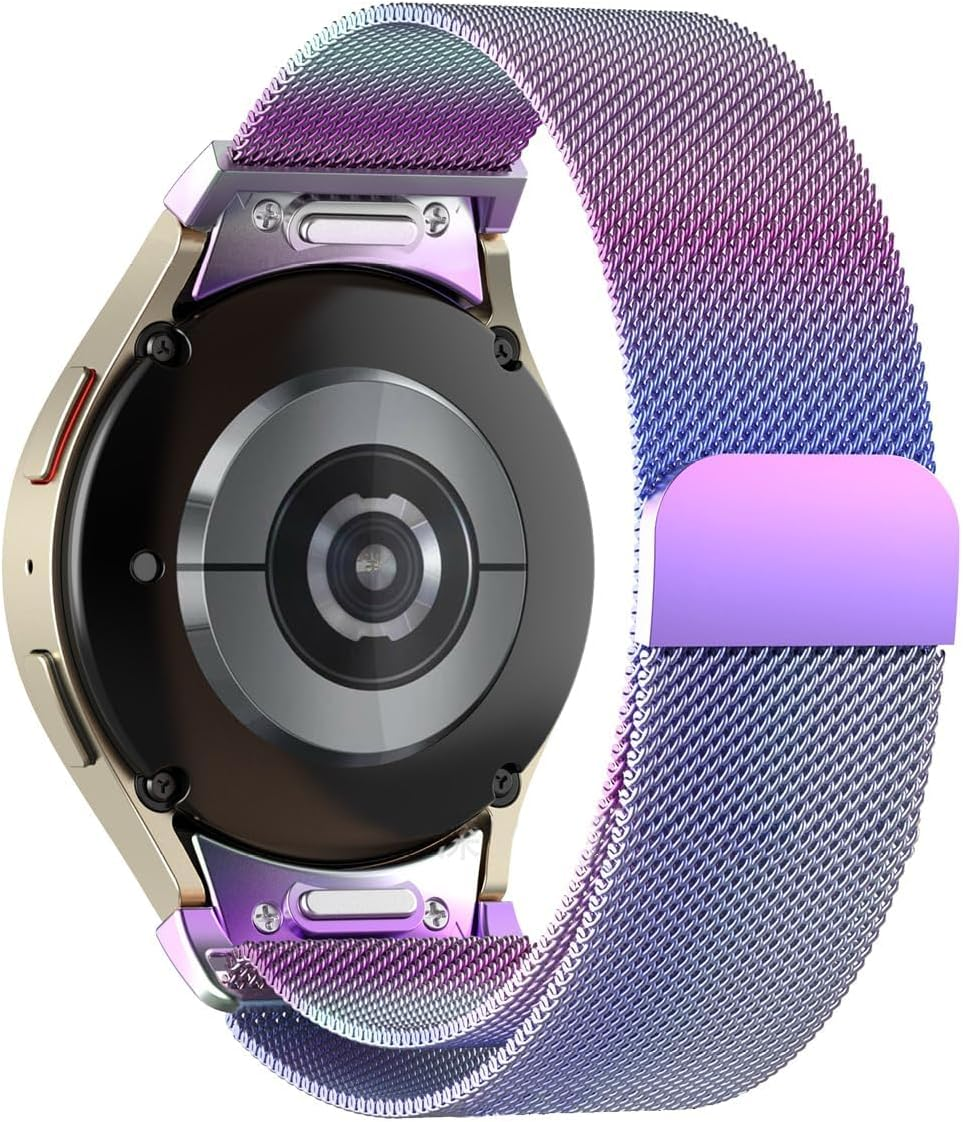 Milanese Band for Samsung Galaxy Watch 7/FE/6/5/4 40Mm 44Mm/Galaxy Watch 6 Classic 47Mm 43Mm/Galaxy Watch 5 Pro 45Mm/4 Classic 46Mm 42Mm Women/Men,Mesh Magnetic Loop Strap,No Gap Metal Correa