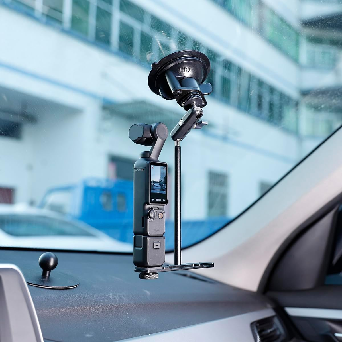 Leenconghui Suction Cup for DJI Osmo Pocket 3,Aluminum Alloy Suction Cup Car Mount, 360&deg; Rotation Car Windshield Window Holder for DJI Pocket 3 image number 1