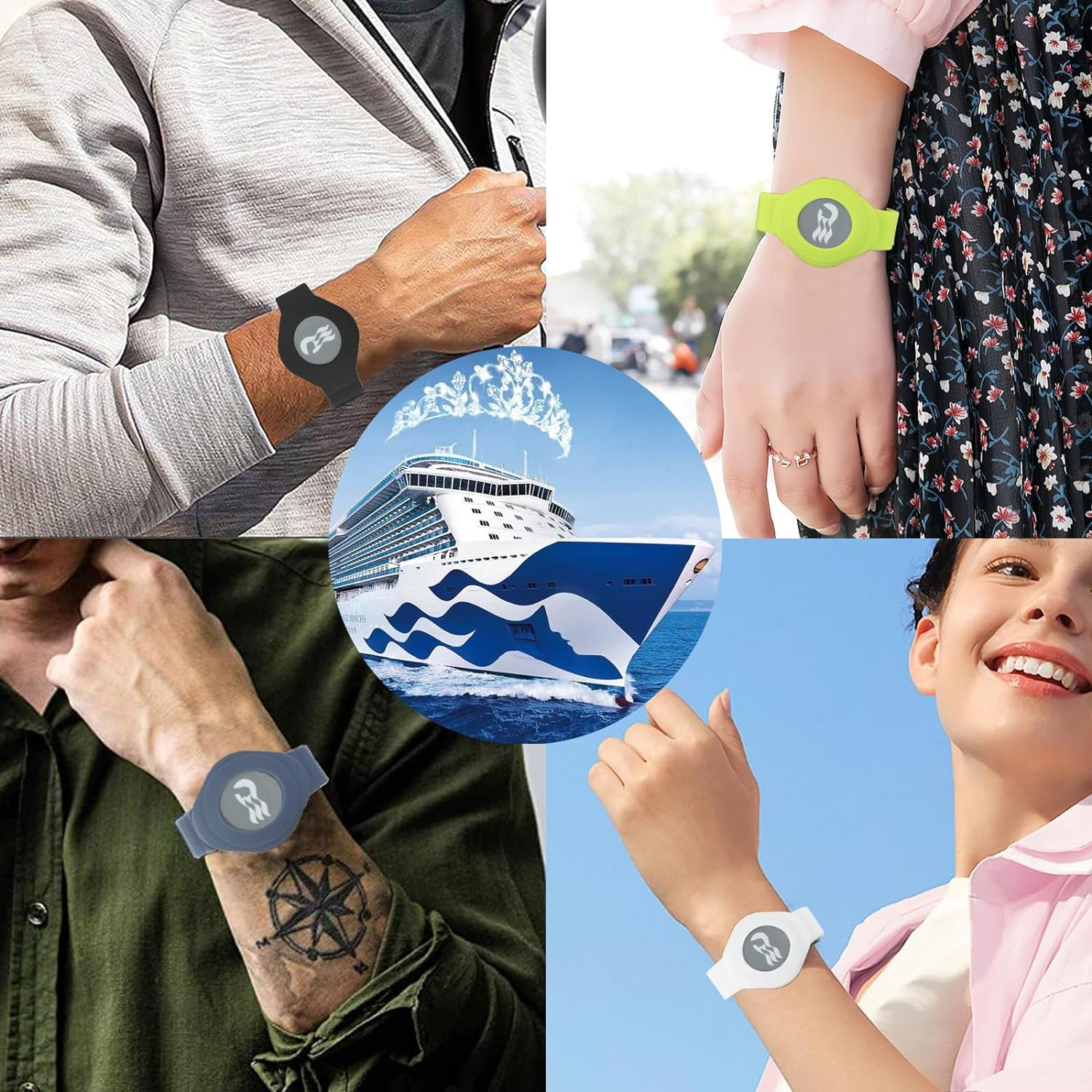 2 Packs Princess Cruise Medallion Holder,Breathable Soft Silicone Sport Wrist Strap Compatible with Princess Cruise Medallion