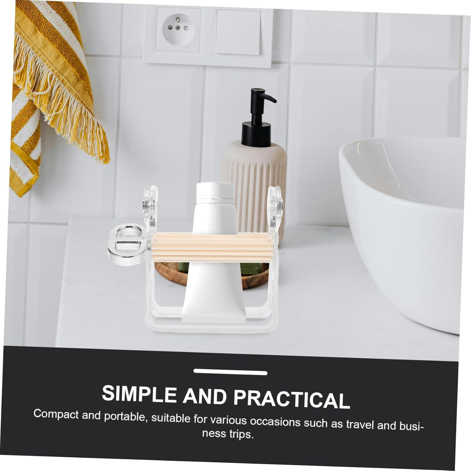 FOMIYES 2Pcs Tube Squeezer for Toothpaste Manual Rotating Dispenser Tool for Easy Squeezing Bathroom Pet Design for Skincare and Makeup Use image number 3