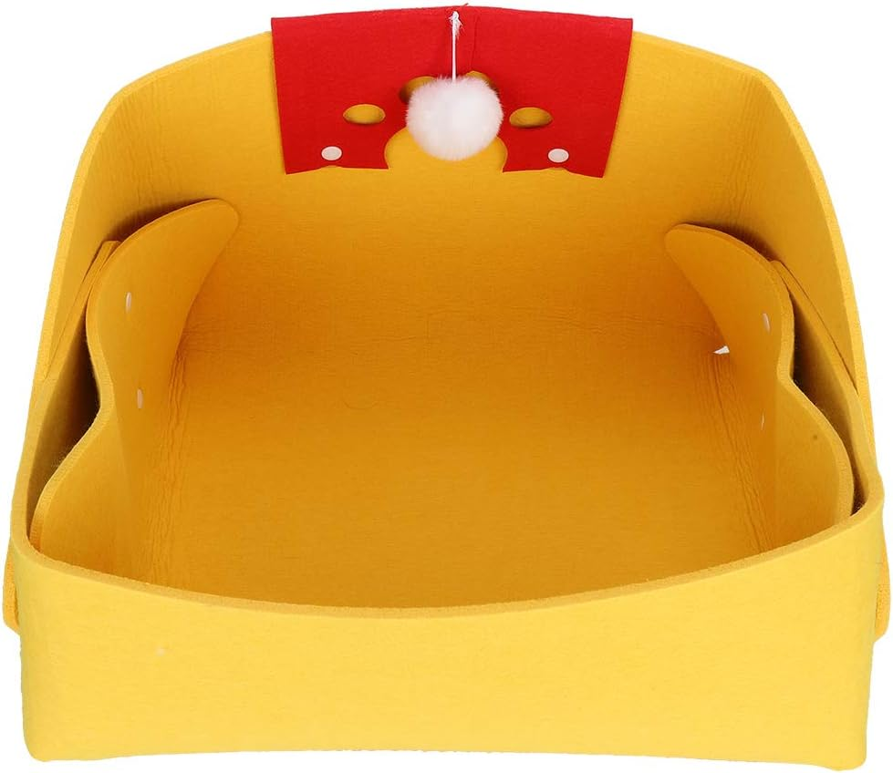 Cat Bed,Pet Cat Bed,Felt Pet Cat Four Seasons Universal Sleeping Bed Cave Quick Rebound Easy Installation image number 4