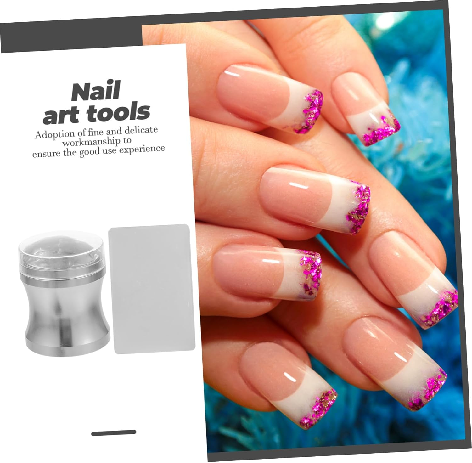 Silicone Stamp for Nail Art Stamper Nail Art Tools Diy Manicure Includes And image number 3