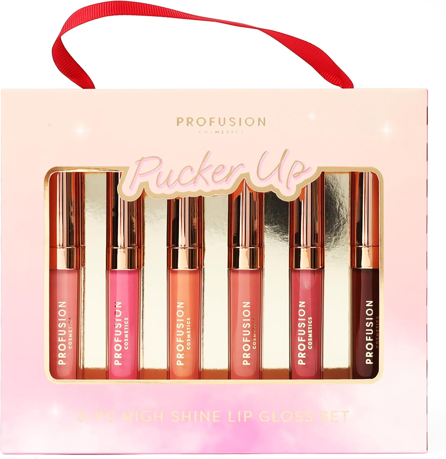 Profusion Pucker up High Shine Lip Gloss 6-Piece Set