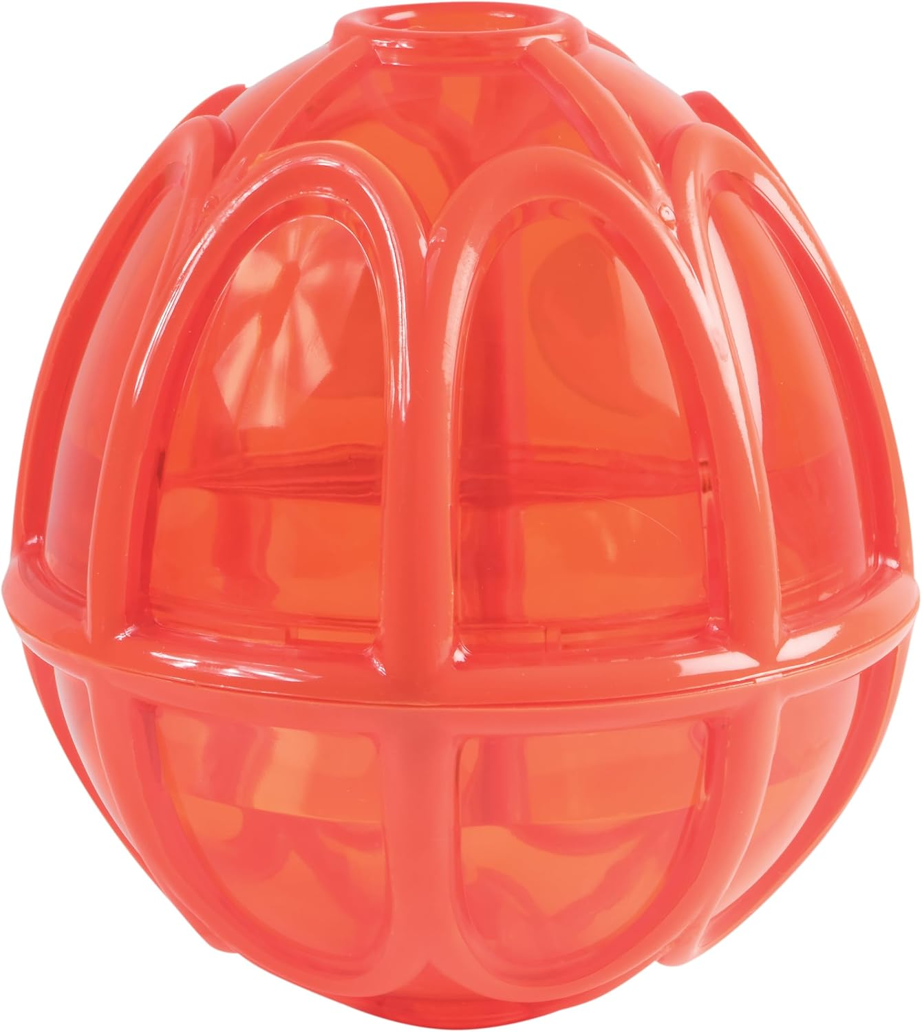 Petsafe Busy Buddy Kibble Nibble Dog Toy - Encourages Natural Instinct Feeding - Patented Treat Meter Design - Rubber Bumpers - Interactive Slow Feeder Ball - Orange - Medium/Large image number 2