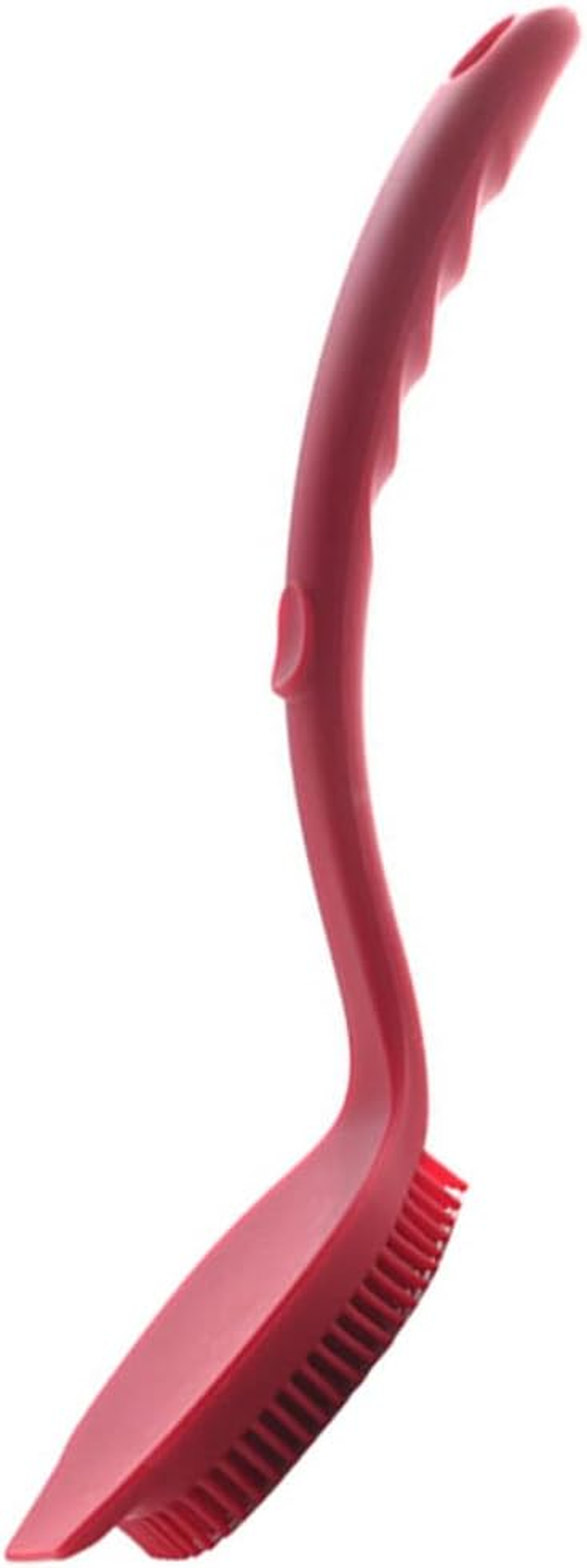 Operitacx Long Handle Silicone Dish Washing Brush for Kitchen Pots Pans and Sinks with Elastic Bristles and Hanging Loop Easy Storage