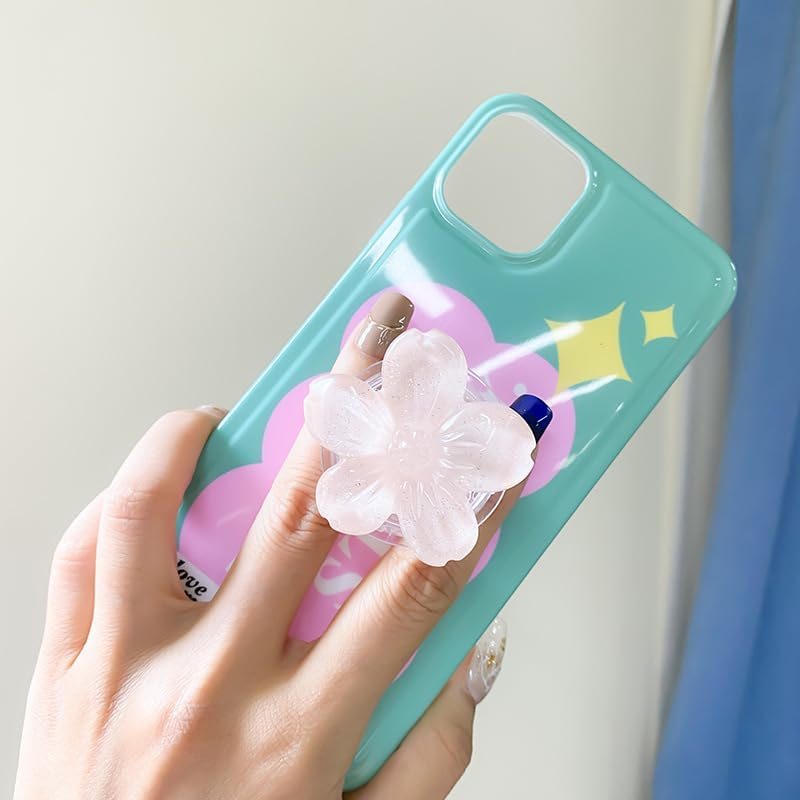 T Tersely 2Pack Cell Phone Holder for Kindle, Cute 3D Flower Shape Collapsible Stand Expandable Multi Functional Mobile Phone Grip Stand Holder for Smartphone Tablet Cell Phone Accessory image number 4