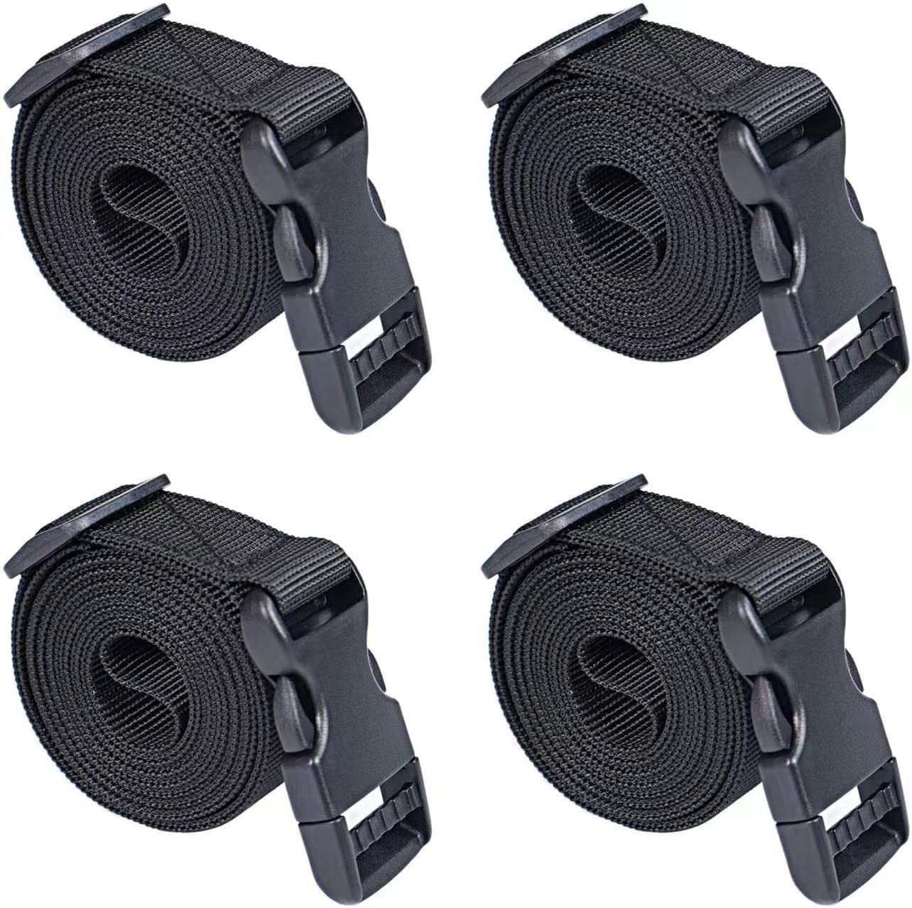 Premium Utility Straps with Quick Release Buckle Adjustable Short Nylon Tie down Straps for Backpack Tactical Lashings Camping Gear Sleeping Bag Mattress Conveyor Belt Luggage - Blue image number 7