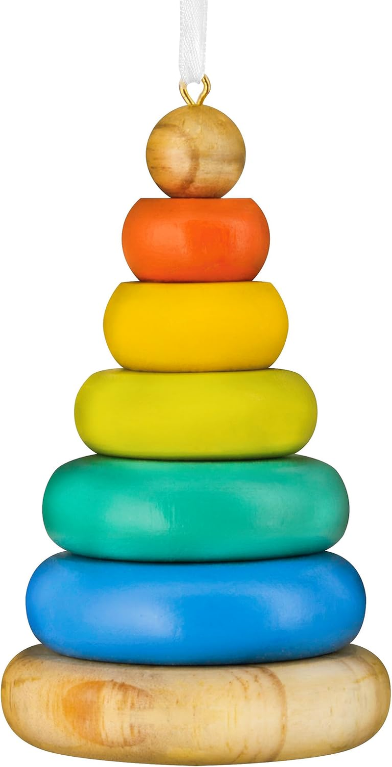Hallmark Stacking Rings Baby Toy Christmas Ornament image number 1