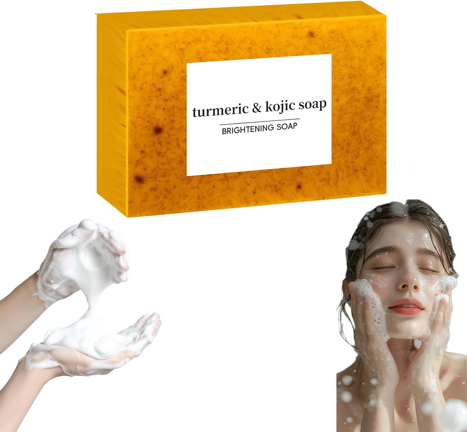 Kojic Acid and Turmeric Soap，Turmeric and Kojic Acid Soap Bar， Kojic Acid Soap, Turmeric Soap, Turmeric Kojic Acid Cleansing Soap, Turmeric Soap Bar for Face image number 5