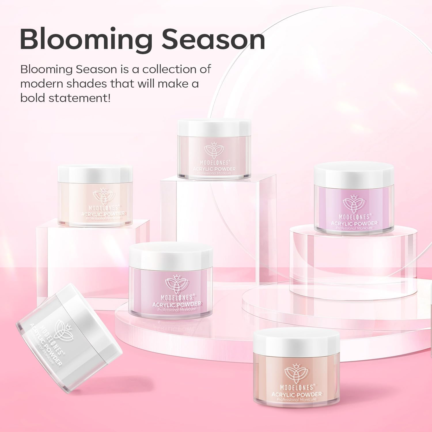 Modelones Acrylic Powder, 6 Colors Transparent Jelly Nude Nail Powder Milky White Pink Nude for Nail Art 3D Nail Carving French Nail Extension, Gifts for Women image number 5