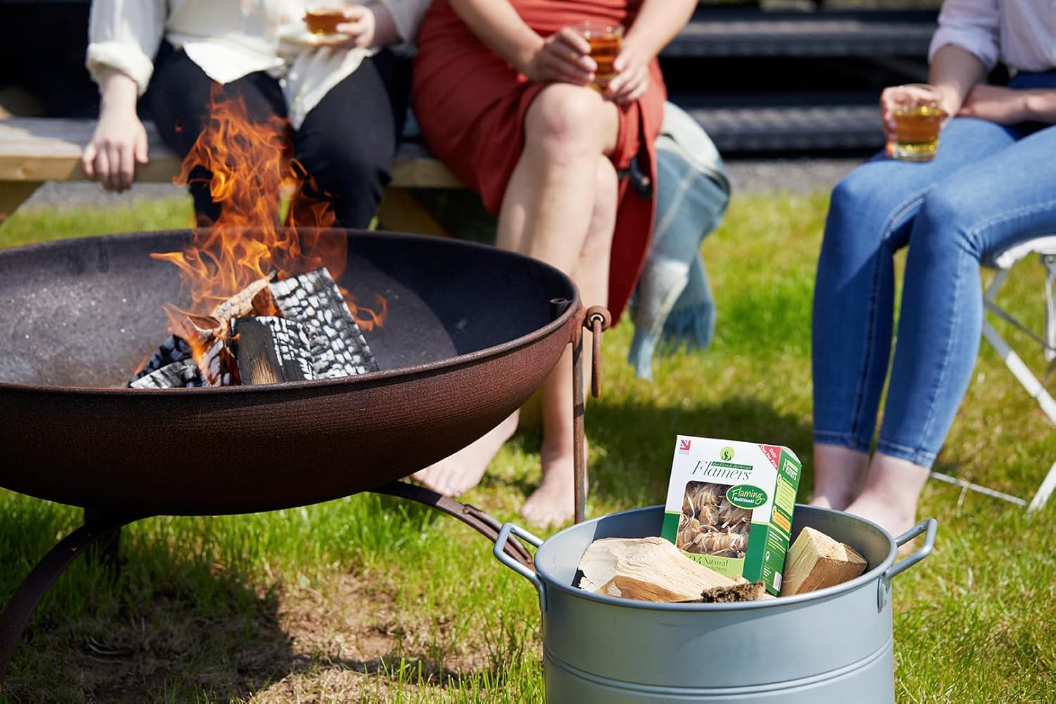 Flamers Firelighters - 50 Units Natural Fire Lighters for Wood Burner Firepit BBQ Pizza Oven Fireplace Chimenea Barbecue Fire Starter - Firestarter for Kiln Dried Kindling Log Coal Charcoal Briquette image number 5