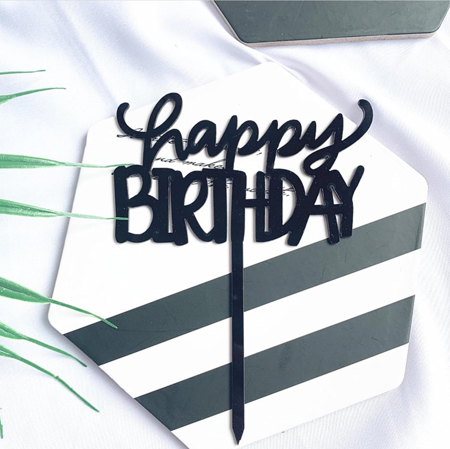 Happy Birthday Cake Topper, Happy Birthday Cake Bunting Decor,Birthday Party Decoration Supplies，Photo Booth Props (Rainbow, Multicolour)