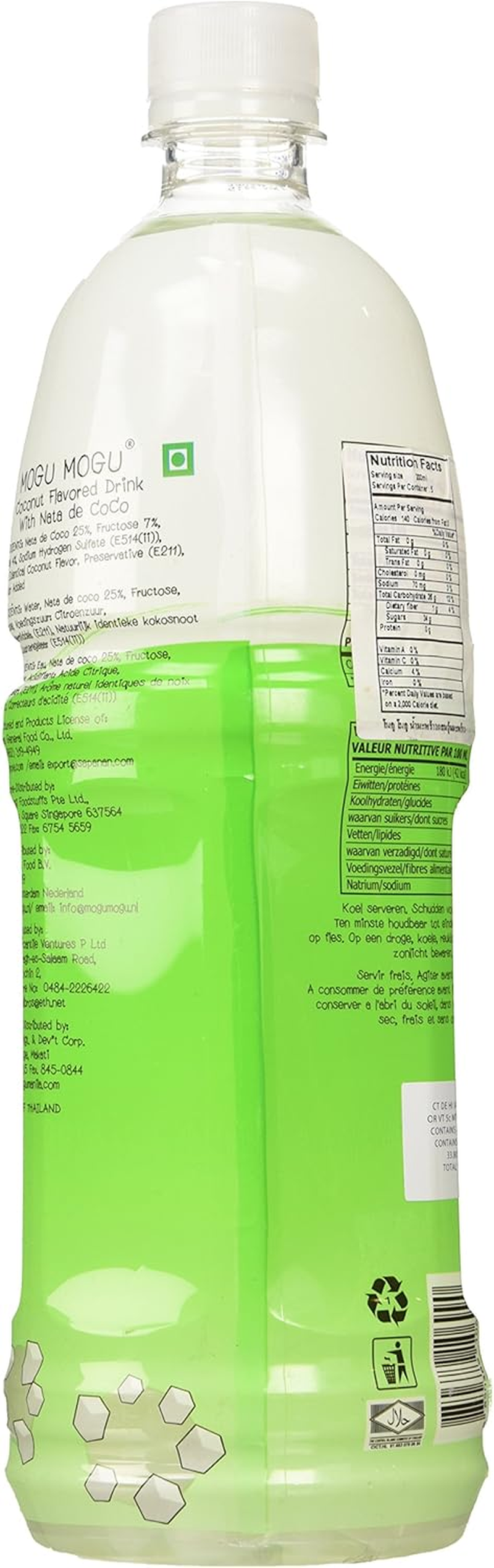 Mogu Mogu Coconut Drink 1000 Ml image number 4