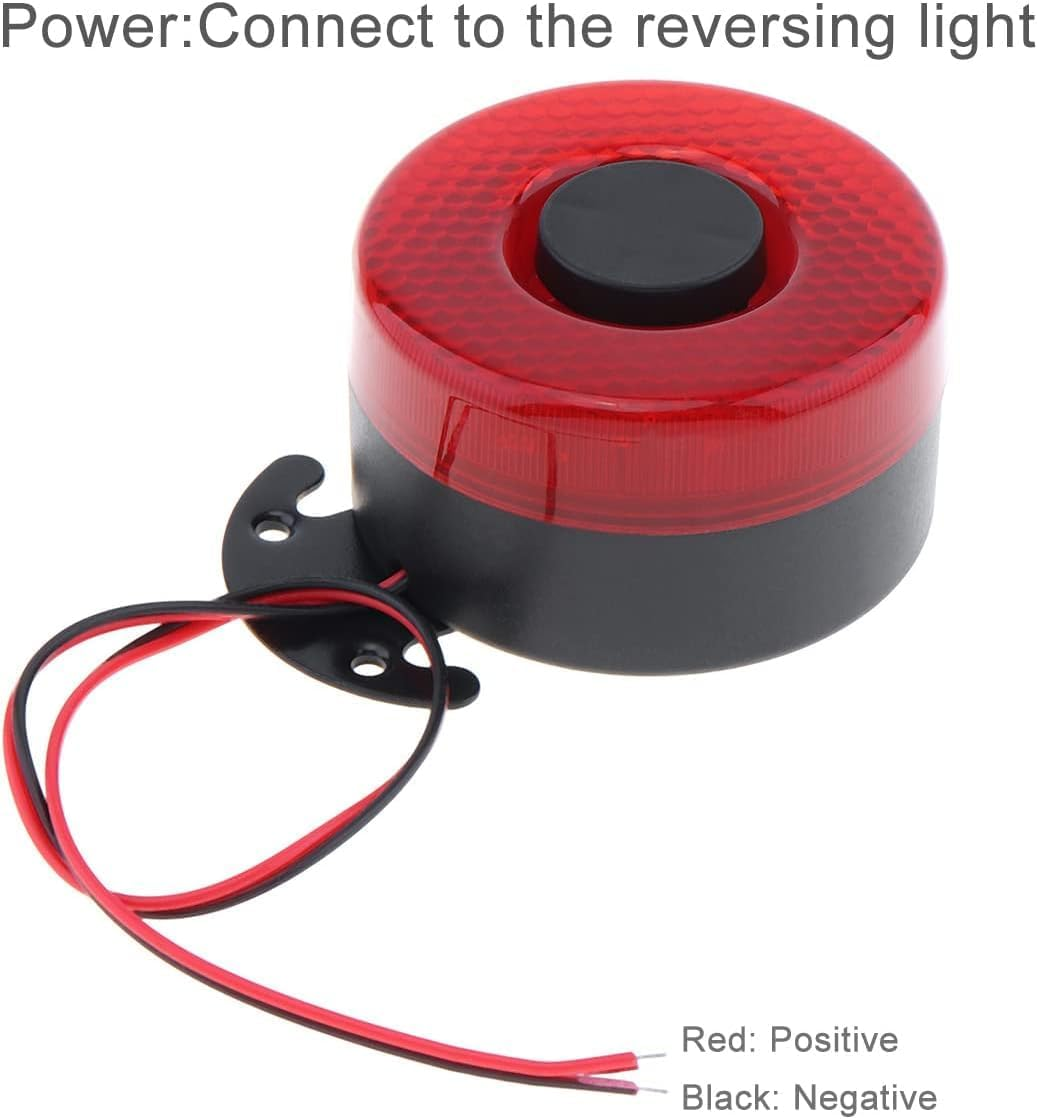 Drisentri Car Back-Up Alarm, 12V / 24V 105Db Universal Car Reversing Alarm Back up Horn Reverse Beeper Buzzer with Light - Blue image number 5