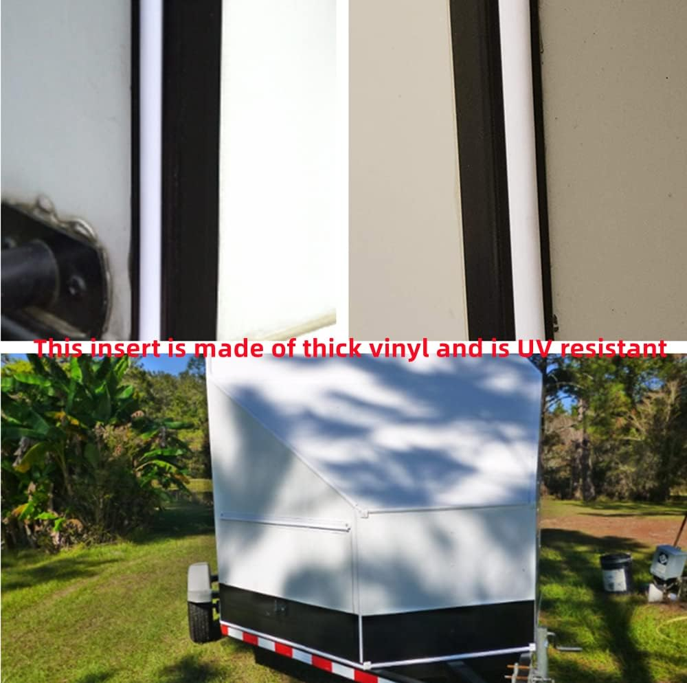 1 Inch RV Vinyl Trim Molding Insert White for RV Camper Travel Trailer Screw Cover Gutter Corner Channel outside Seam Roof Edge Track Heavy Duty Trim(100 Ft) image number 3