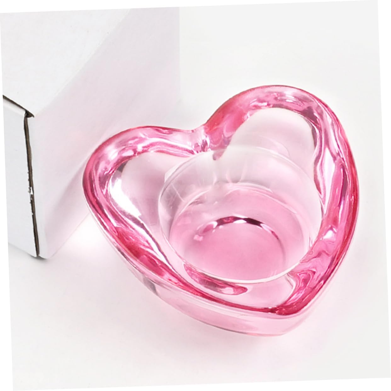 IWOWHERO Nail Cup Dehydrator Charms Nail Polish Remover Ongle Dishwashing Liquid Cuticle Gel Nail Kit Holder Lid Clipper Remover Gel LED Softener Gel Nail Stickers Electric Lamp Glass Pink image number 1