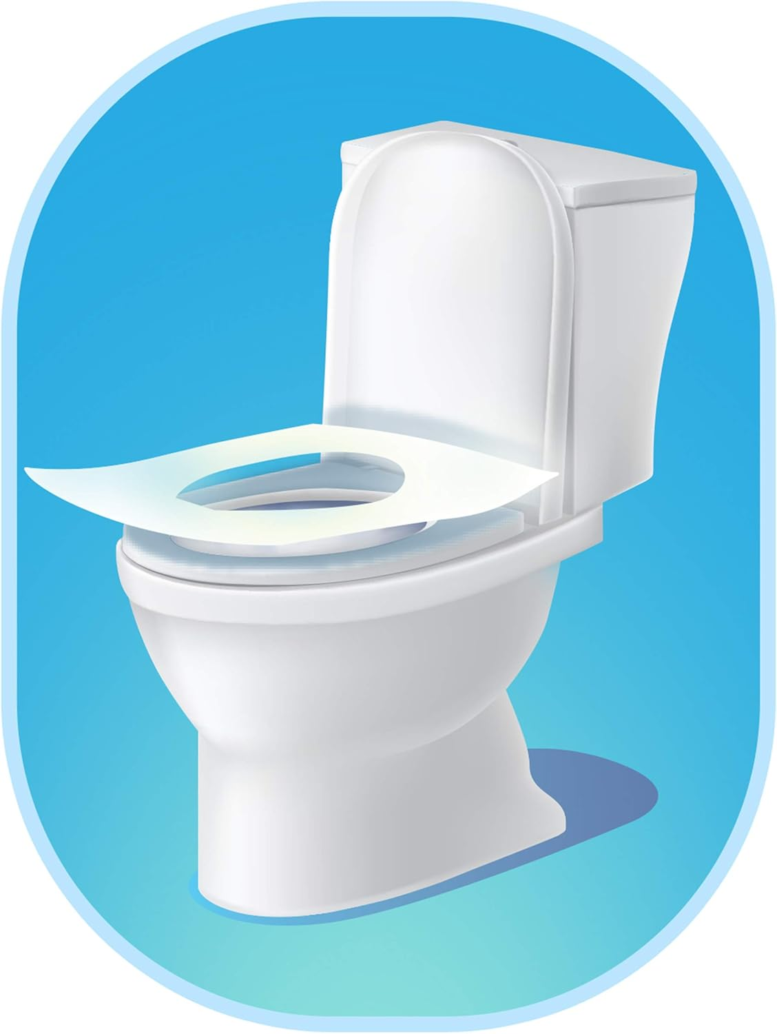 Rockland Guard Toilet Seat Cover - Flushable & Disposable Toilet Seat Cover for Bathroom - Road Trip Accessories & Travel Essentials for Kids & Adults - 5 Resealable Packs with 10 Sheets - 50-Count image number 3