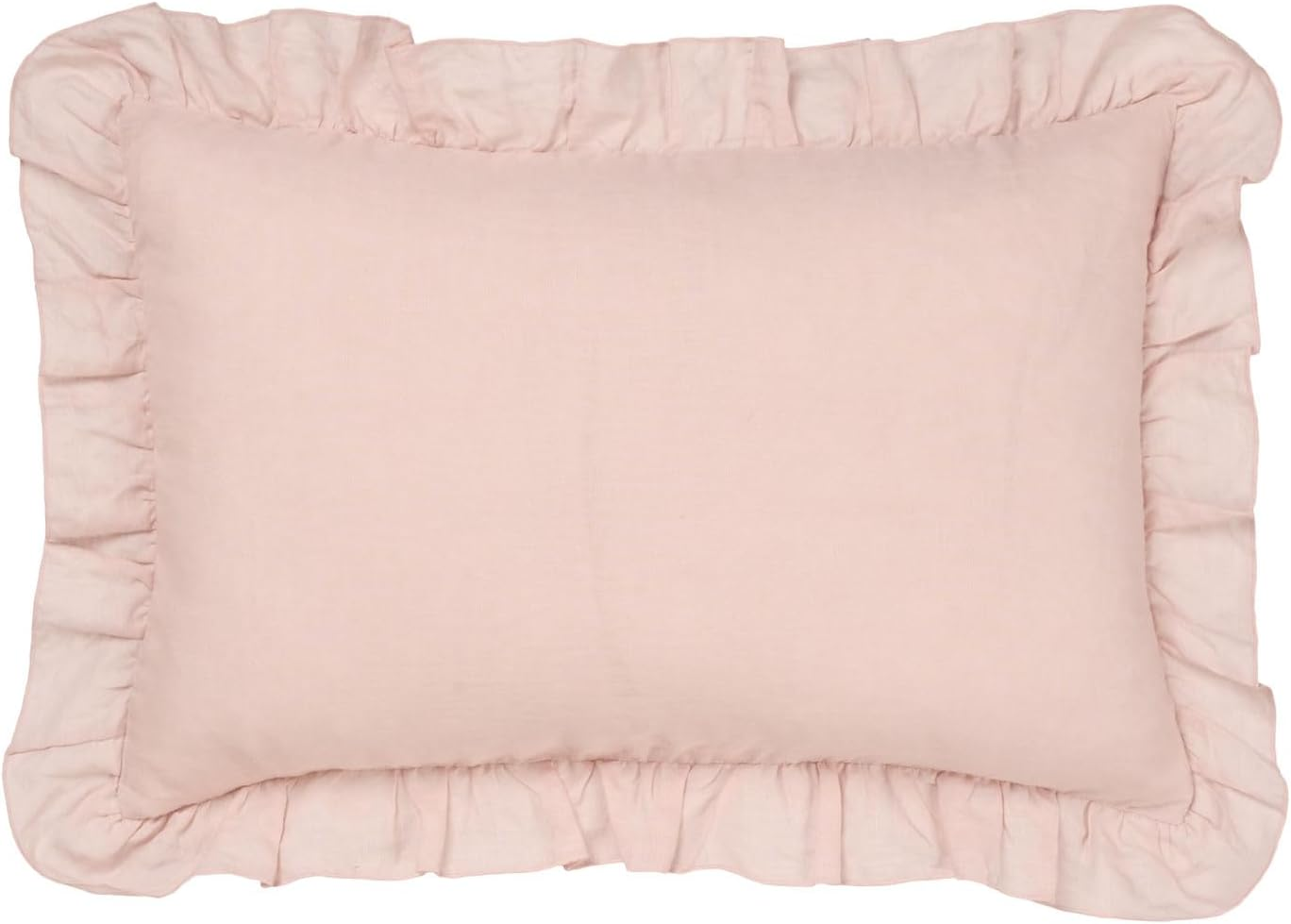 Linen House Nimes Ruffle Cushion, Natural, 40 X 60 Cm Size