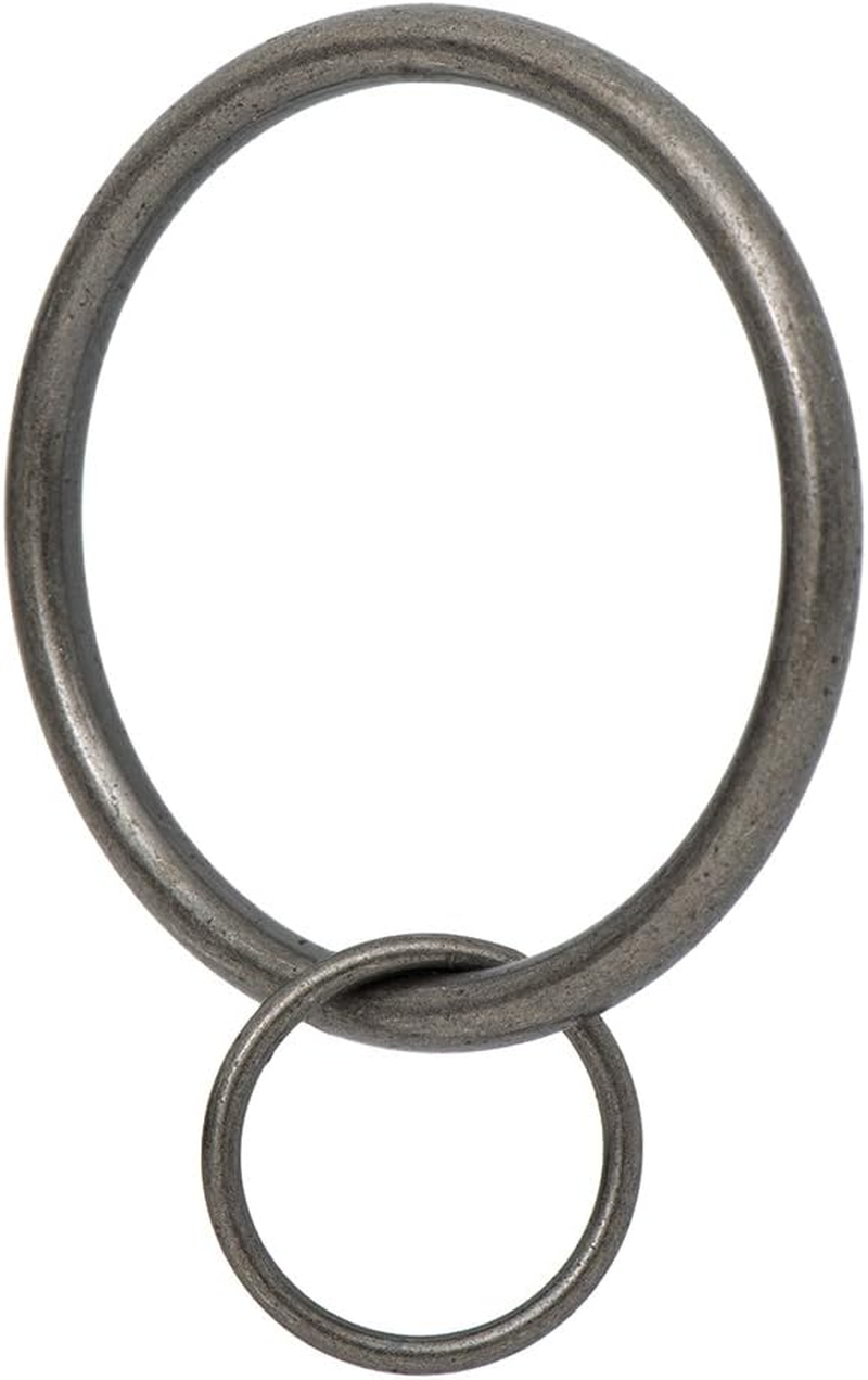 (Black) - Ivilon Drapery Eyelet Curtain Rings - 5.1Cm Ring Loop for Hook Pins, Set of 14 - Black image number 5