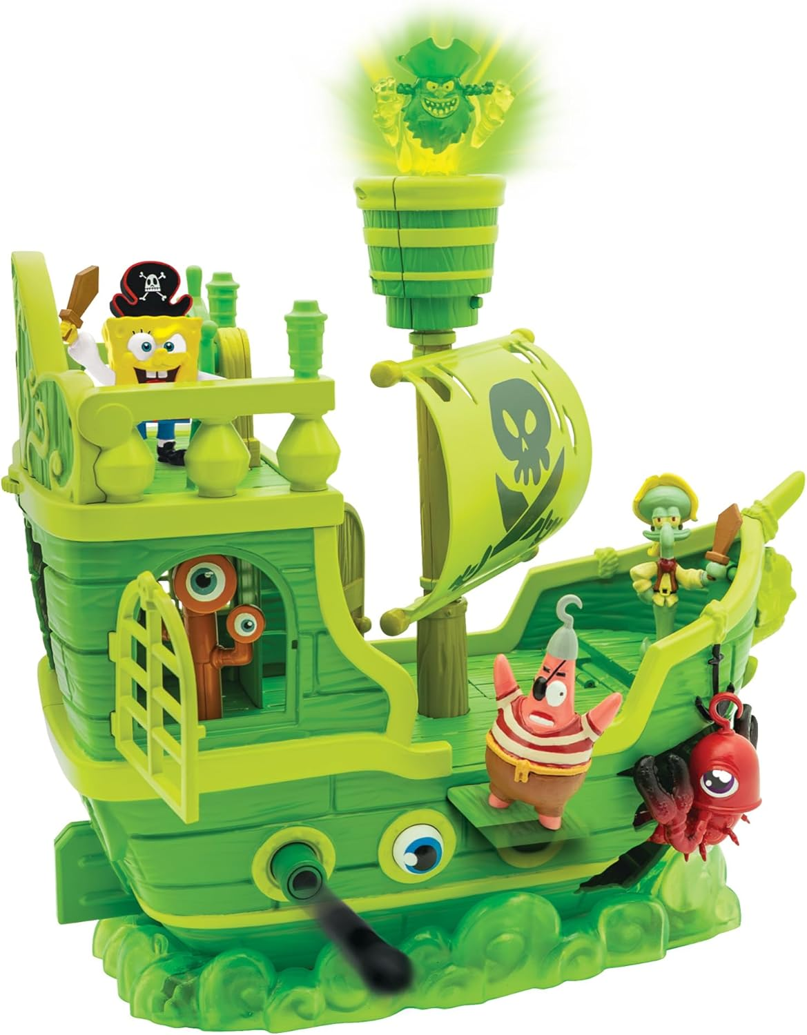 Spongebob Squarepants Movie: the Search for Squarepants - the Flying Dutchman&rsquo;S Ship Playset with 6 Exclusive Figures, Lights, Motion & Hidden Features for Kids Ages 3+ image number 2