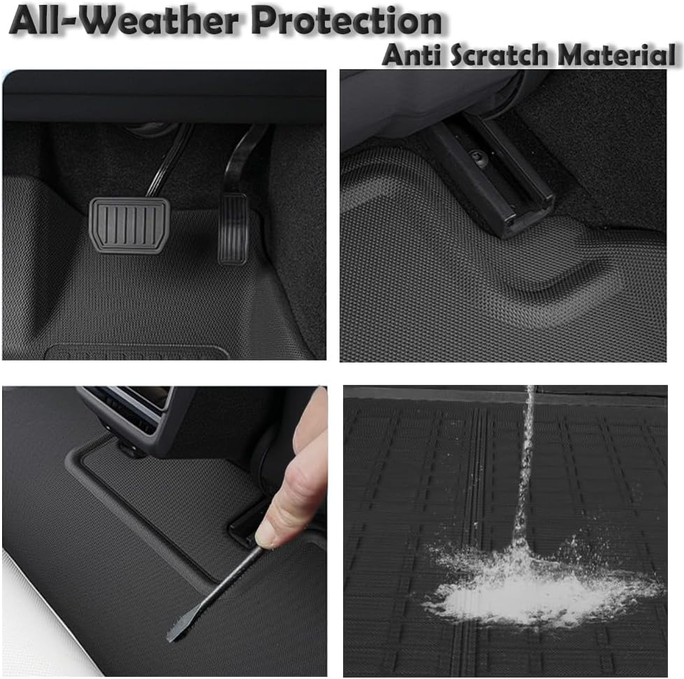 YUZU-SZ BYD Sealion 7 Car Floor Mats - Custom Fit XPE 3D All-Weather Mats, Full Set Interior Accessories for Front & Rear, Waterproof & Odourless image number 6