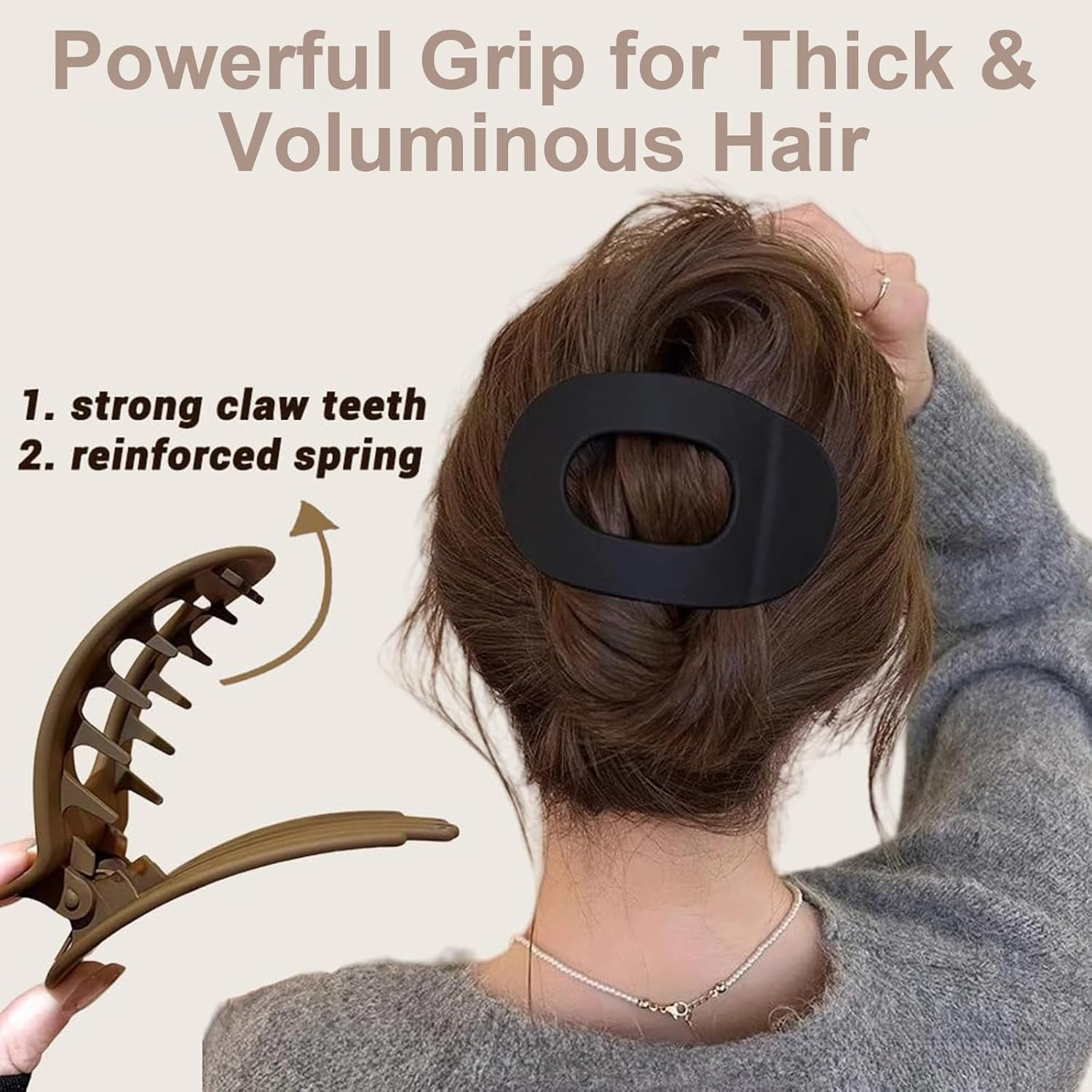 Rhoyee 4 Pack Flat Duckbill Hair Clips for Women &ndash; Non-Slip Strong Hold Hair Claw Clips with Durable Spring, Lightweight Stylish Barrettes for Thick, Thin, Long & Short Hair (4 Colors) image number 6