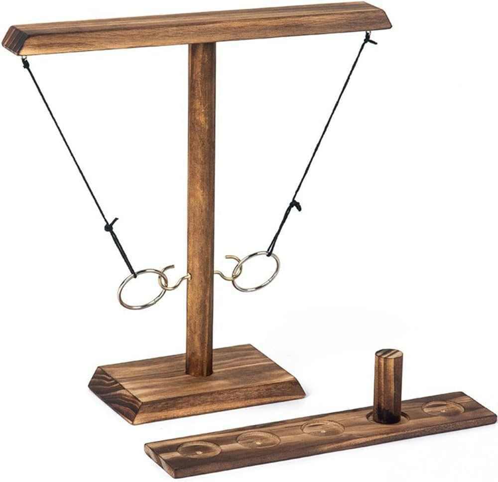 Hook and Ring Game, Ring Toss Game for Adults, Indoor and Outdoor Rings Games, Yard Games, Wooden Rings Hook Tossing Games, Table Gamies, Interactive Family Board Games for Family Game Night image number 4