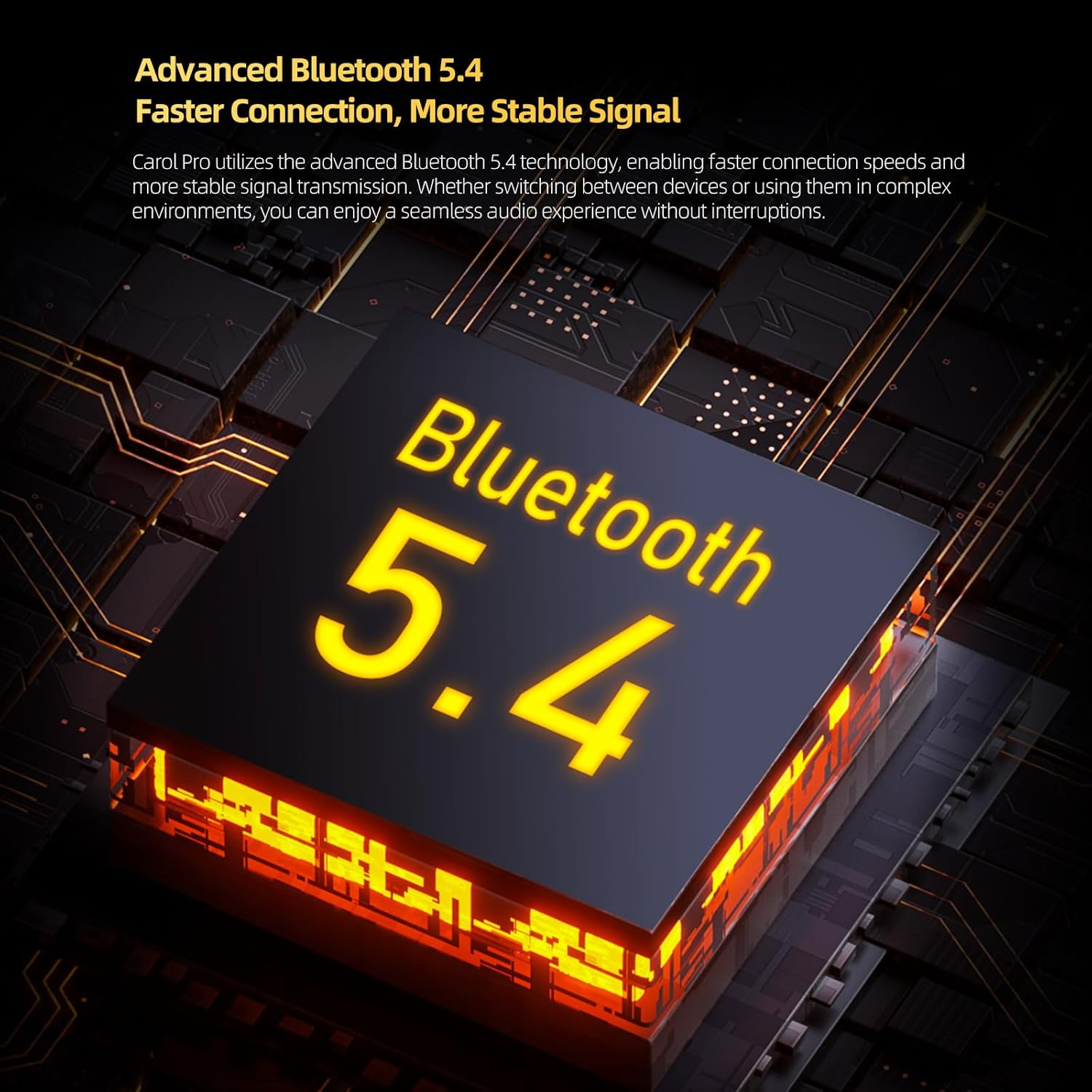 Yinyoo KZ Carol Pro Wireless Earbuds Bluetooth 5.4 35H Playtime Headphones AI Noise Reduction Wireless Headphones with ANC 6 Microphone Hi-Fi Stereo Harman Curve In-Ear Headphones image number 1