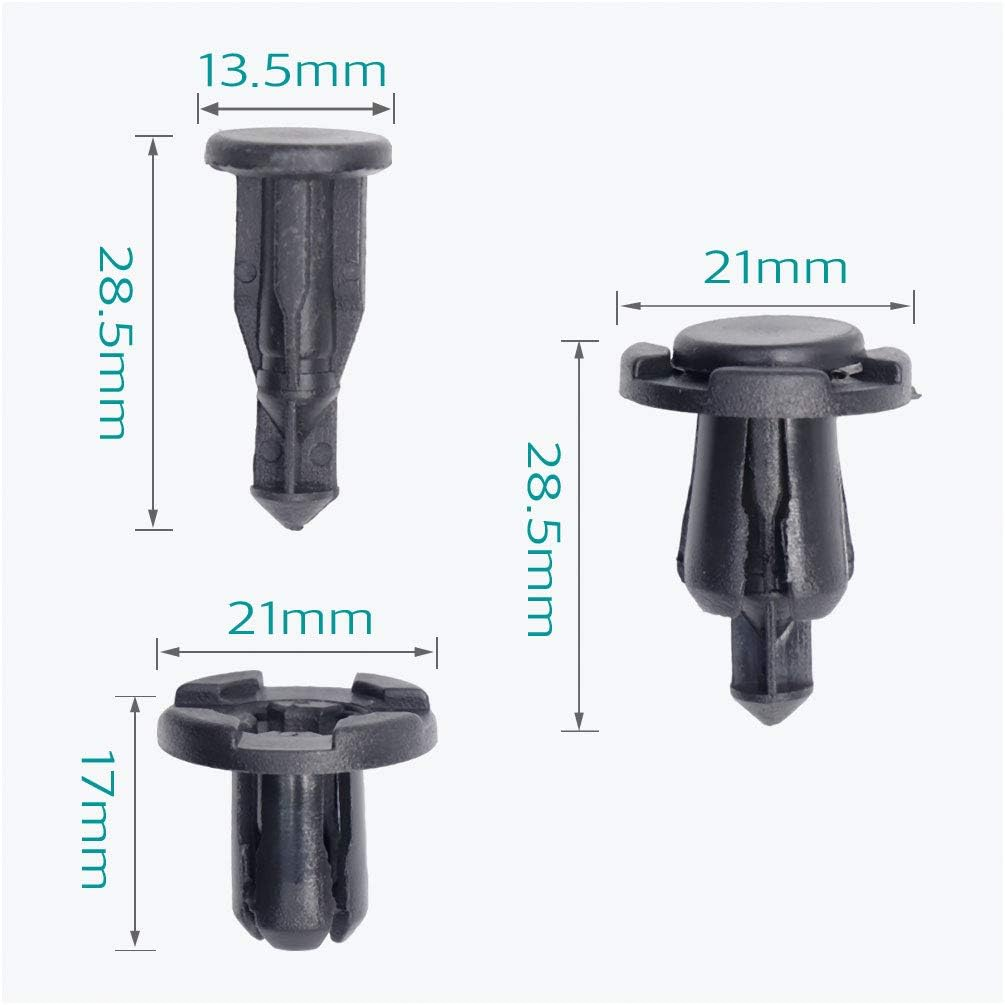 Lantee 20 Pcs Bumper, Engine Cover, Fender & Grille Push-Type Retainer Clips for Subaru 90914-0007 Baja, Forester, Impreza, Legacy, Outback & Tribeca 2000 - On image number 5