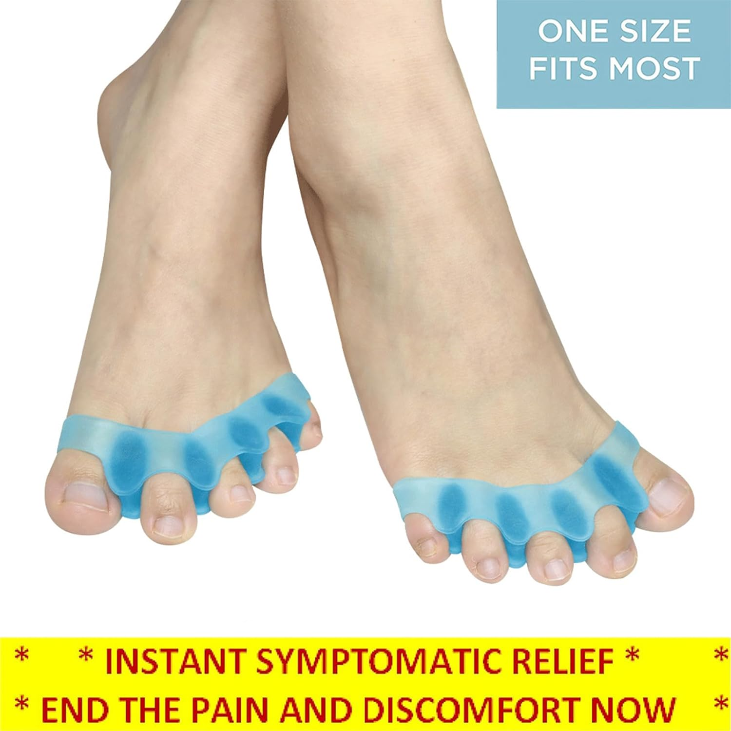 Gel Toe Separator, MH MOIHSING Toe Spacers Rubber Toe Stretchers Used for Sports Activities, Yoga Practice & Running for Men and Women Bunion Pain Relief Toe Straightener Achilles Stretcher (2 Pair) image number 4