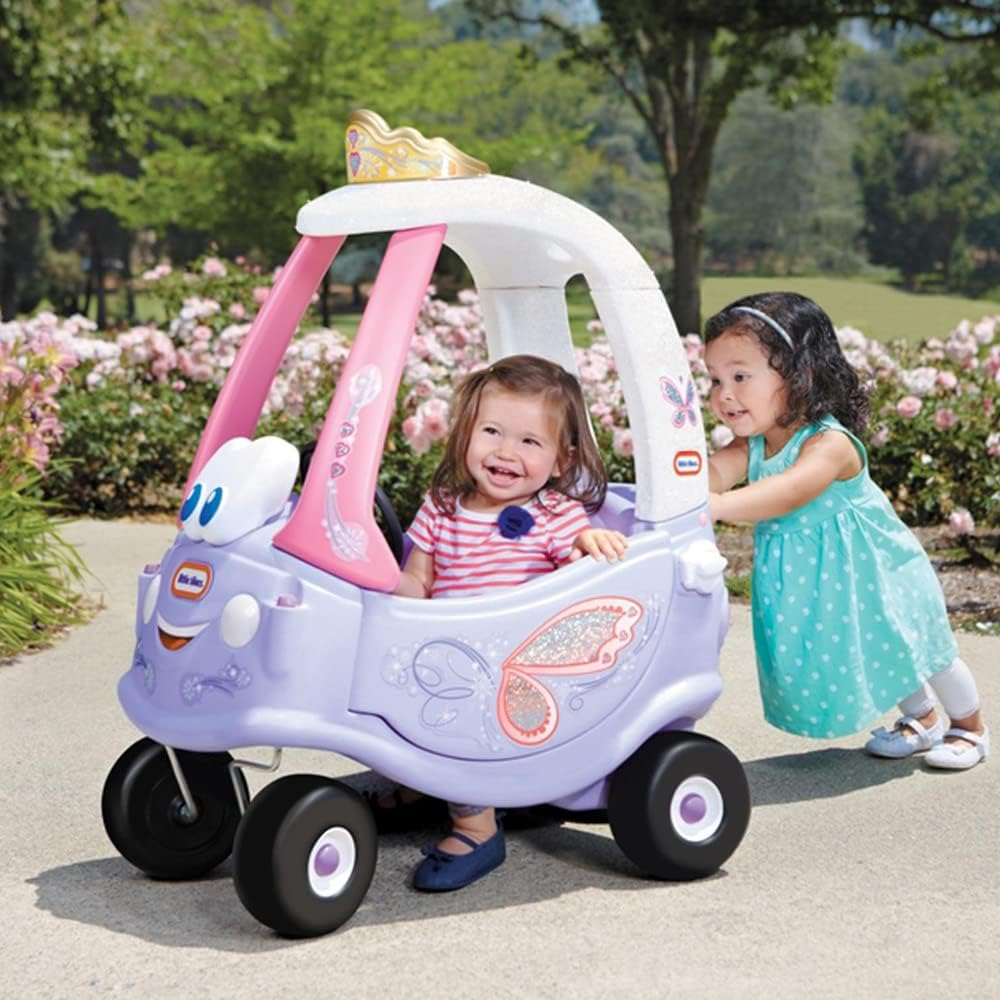 Little Tikes Fairy Cozy Coupe Car - Ride-On with Real Working Horn, Clicking Ignition Switch, & Fuel Cap - Ages 18 Months to 5 Years image number 2